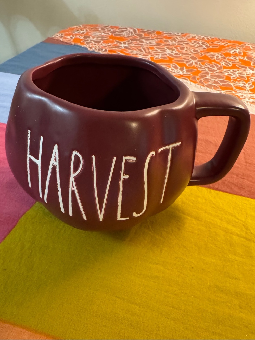 Rae Dunn Ceramic Harvest Pumpkin Shape Mug Fall Decor